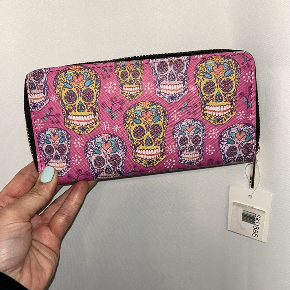Pink Sugar Skull Wallet
